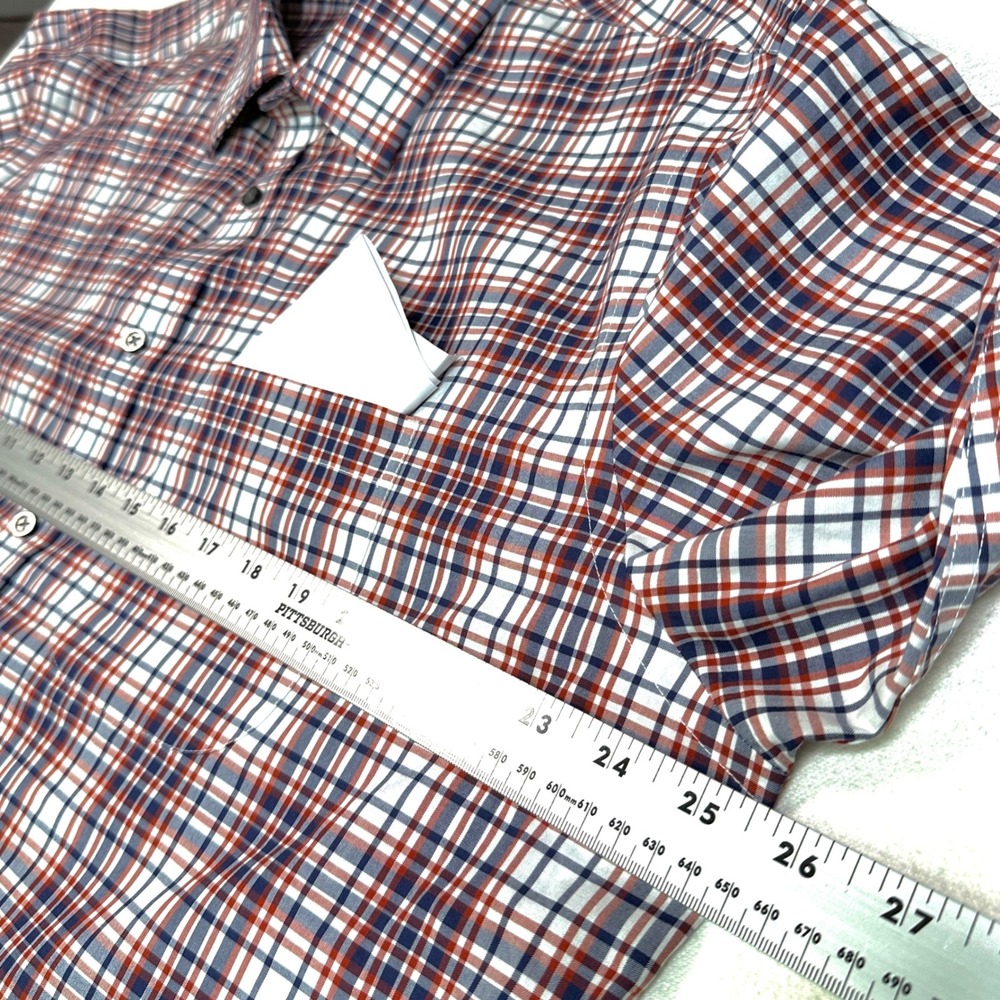 Jos. A. Bank Traveler Tailored Fit Plaid Shirt Long Sleeve 100% Cotton Mens XL - Picture 7 of 8